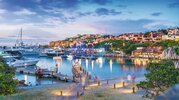 Blick auf Hafen und Stadt Porto Cervo
