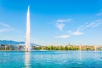Jet d'eau fountain in the swiss city Geneva