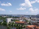 Blick auf Kiel mit Hafen