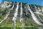 Seven Sisters - Sieben Schwestern Wasserfall im Geirangerfjord